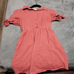 Peachy pink 90s dress